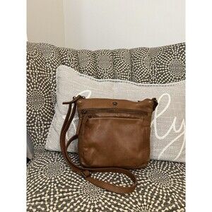 Cochor Small Bag Brown Leather Crossbody Shoulder Zip Inner Pockets